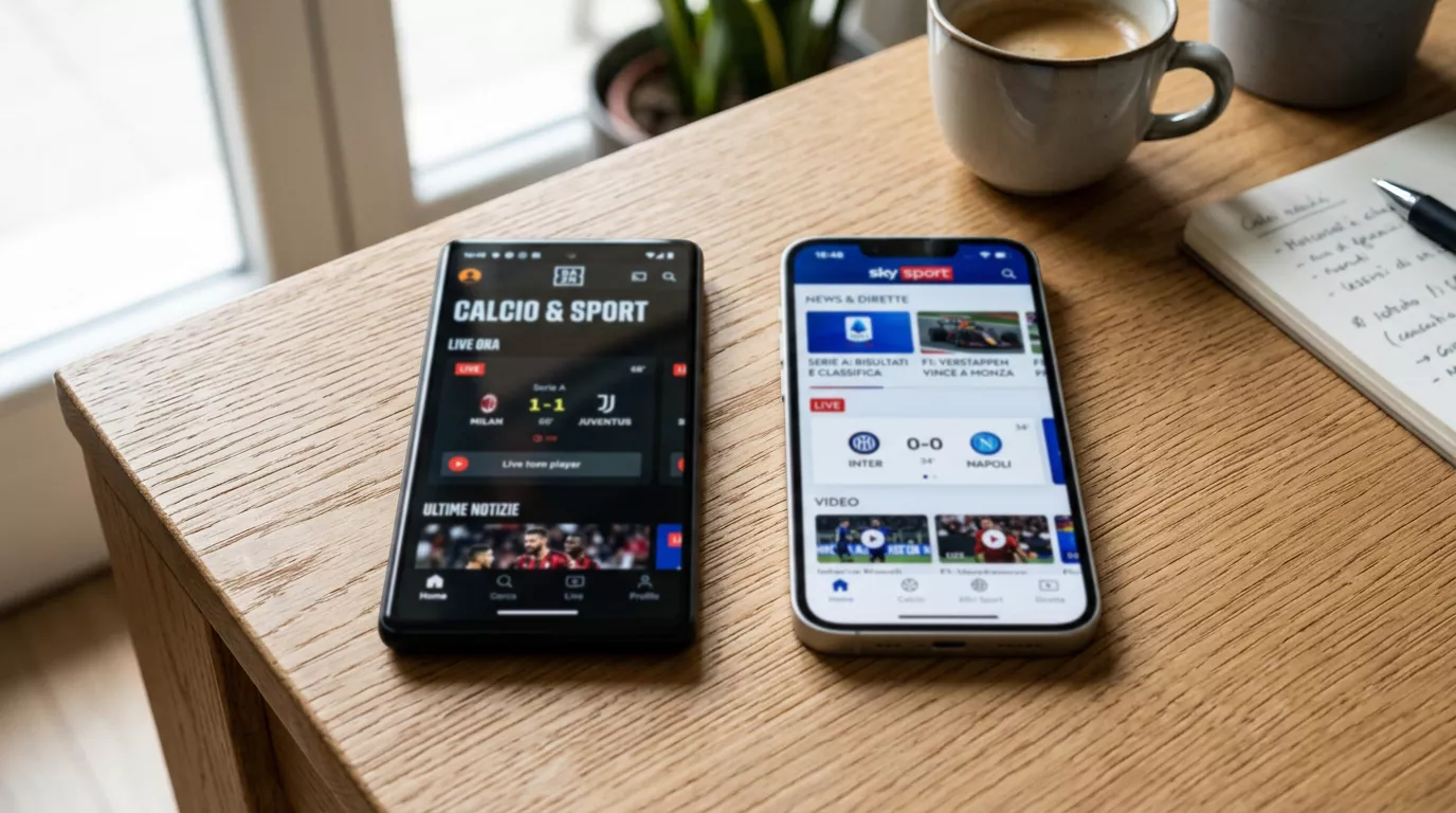 Due smartphone affiancati mostrano l'app su sistemi operativi diversi