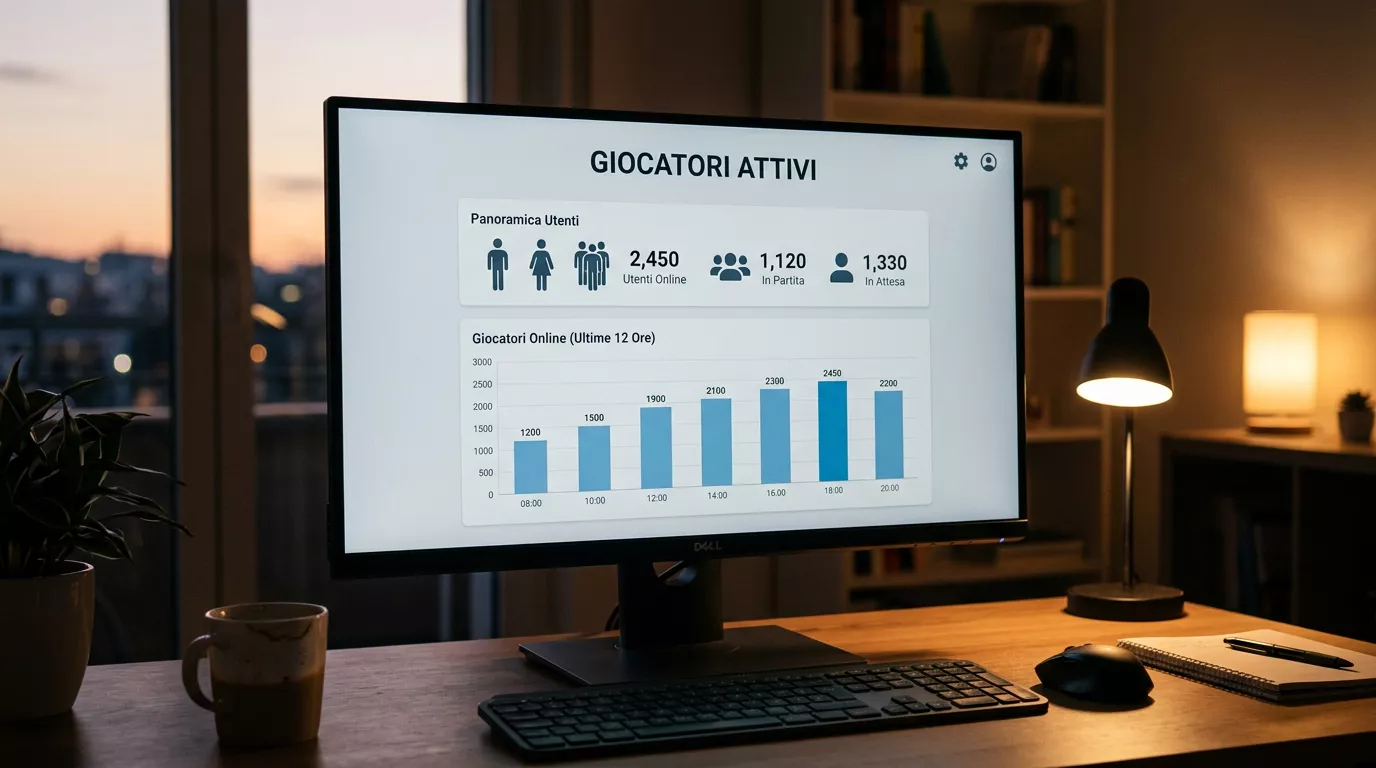 Visualizzazione dei dati sulla diffusione del gioco online tra i giocatori attivi in Italia