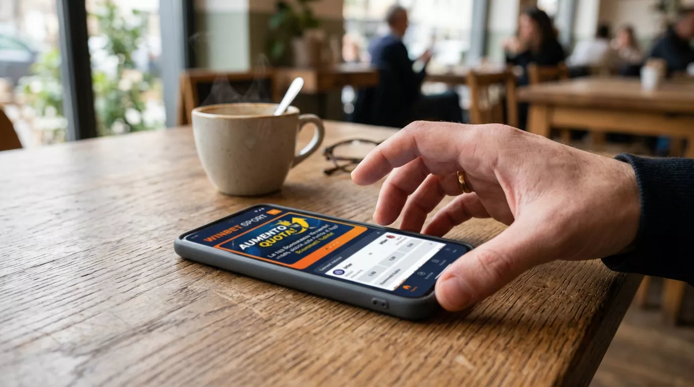 Notifica promozionale di una quota potenziata appare sullo schermo di un telefono