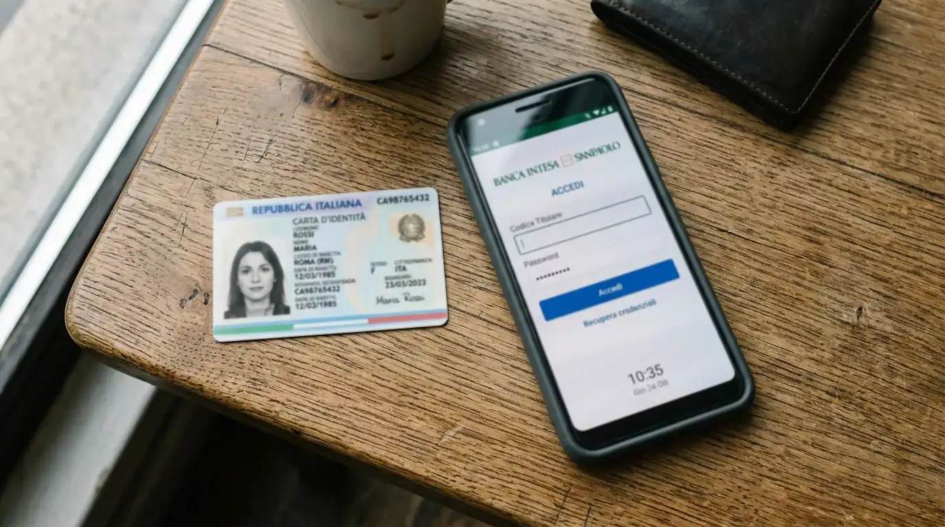 Confronto tra un documento cartaceo e l'accesso digitale veloce su telefono